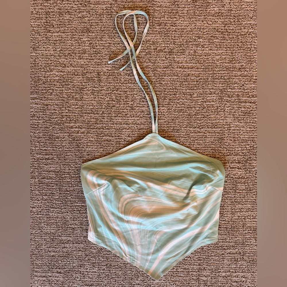 Swirl Design Halter Top